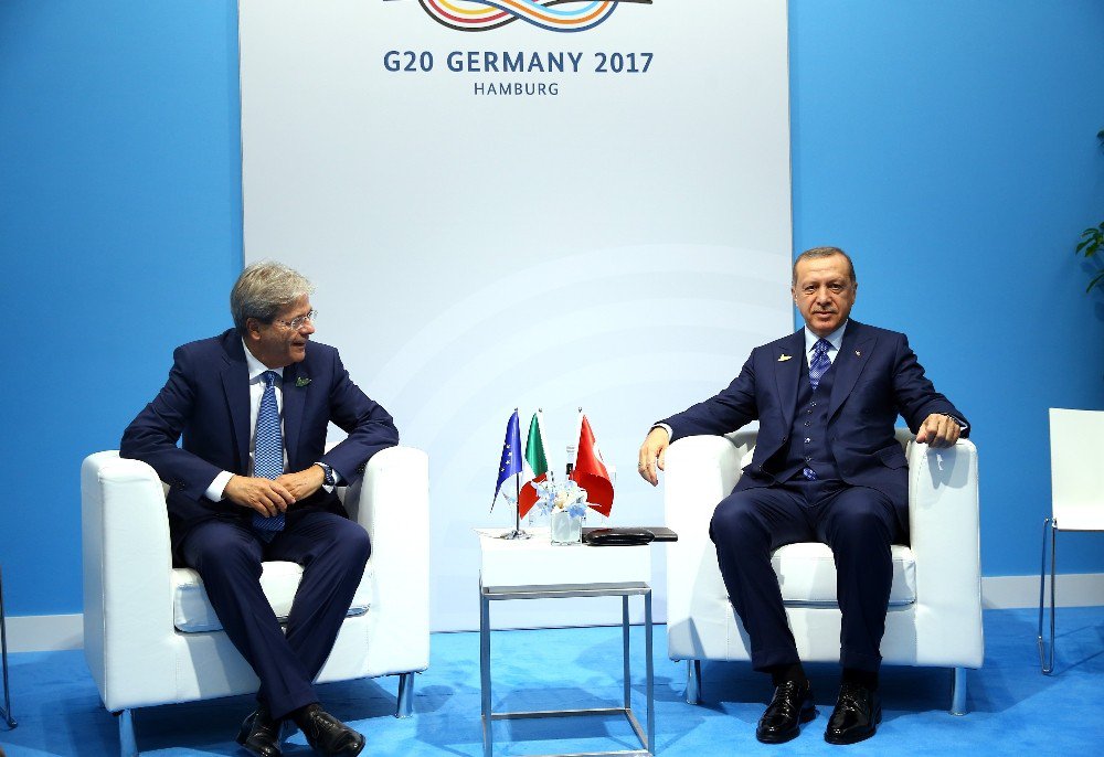 Cumhurbaşkanı Erdoğan, İtalya Başbakanı Gentiloni’yi Kabul Etti