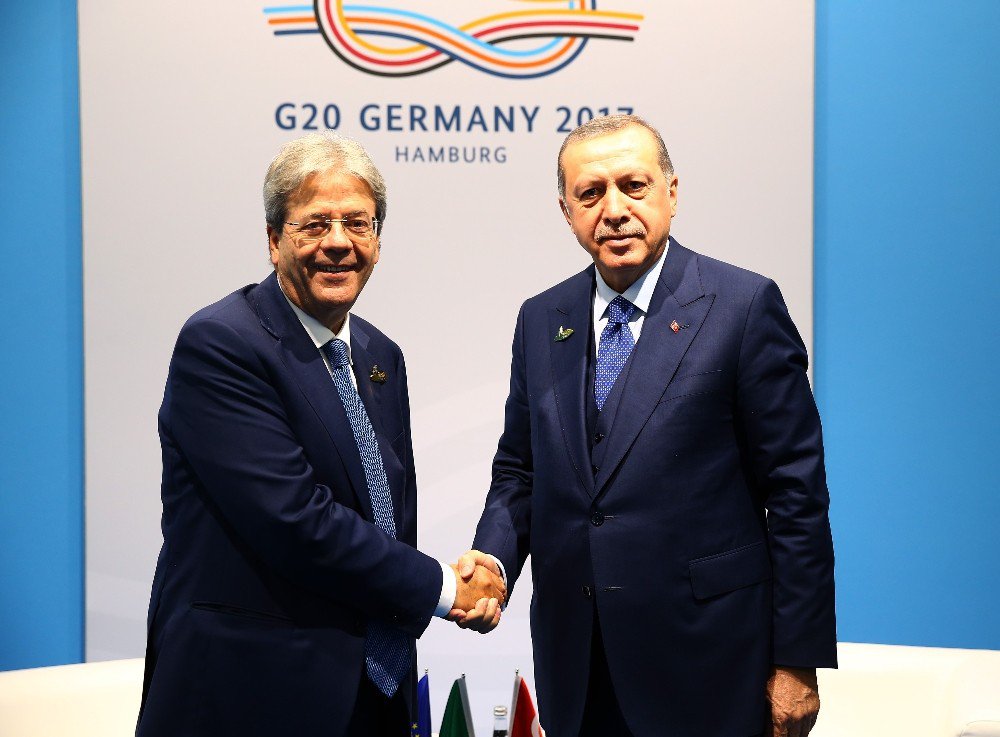 Cumhurbaşkanı Erdoğan, İtalya Başbakanı Gentiloni’yi Kabul Etti