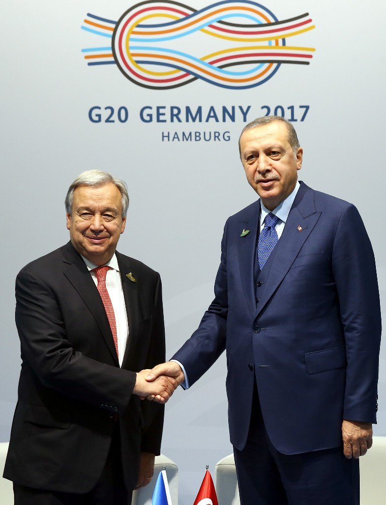 Cumhurbaşkanı Erdoğan, Bm Genel Sekreteri Guterres İle Bir Araya Geldi