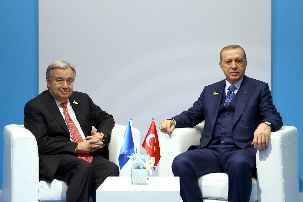 Cumhurbaşkanı Erdoğan, Bm Genel Sekreteri Guterres İle Bir Araya Geldi