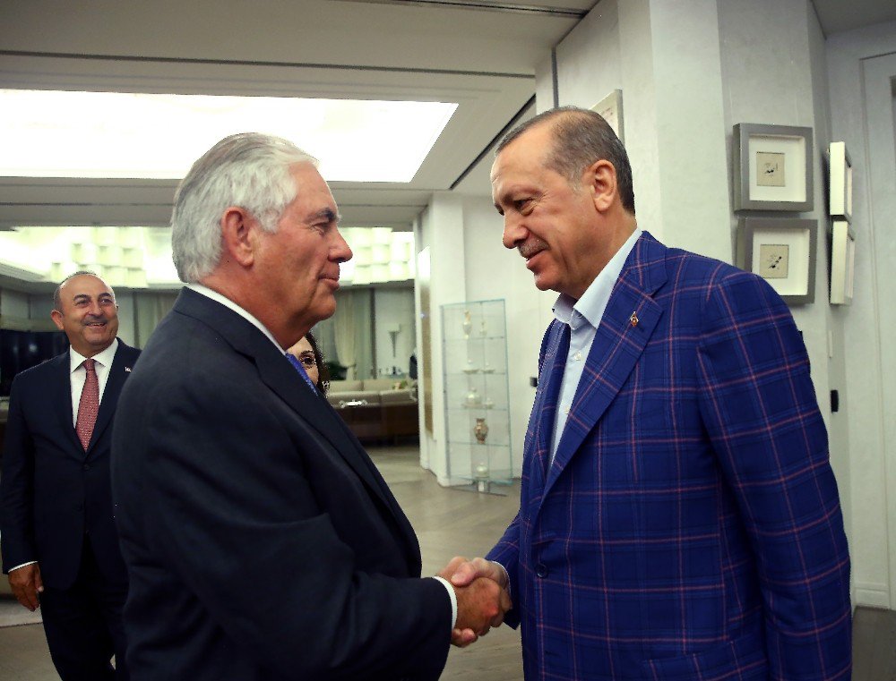 Cumhurbaşkanı Erdoğan, Abd Dışişleri Bakanı Tillerson’ı Kabul Etti