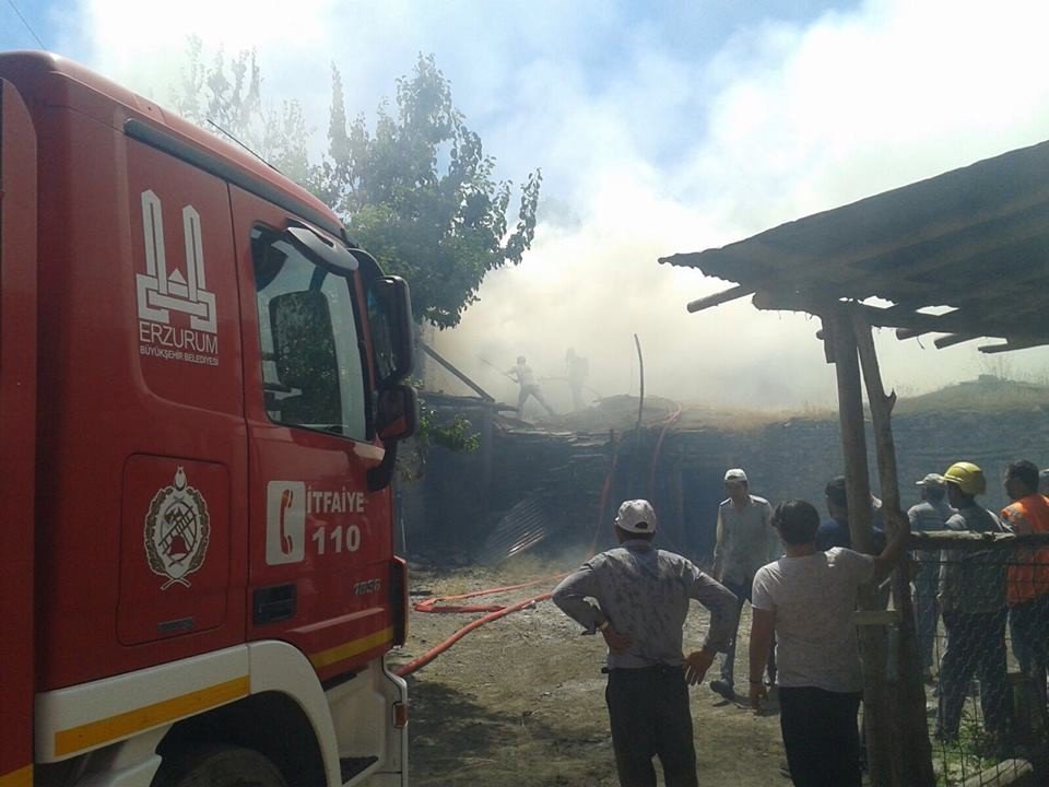 Vişneli Köyü’nde Korkutan Yangın