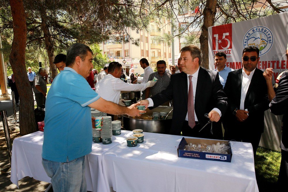 Talas’ta 15 Temmuz Şehitleri İçin Mevlit Okutuldu