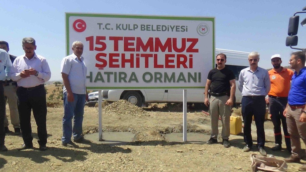 Kulp’ta, 15 Temmuz Şehitleri Hatıra Ormanı Oluşturuldu