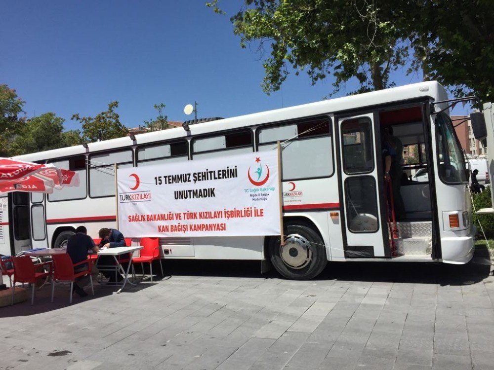 Niğde’de 15 Temmuz Şehitlerini Anma Demokrasi Ve Milli Birlik Günü Kan Bağış Kampanyası Başladı