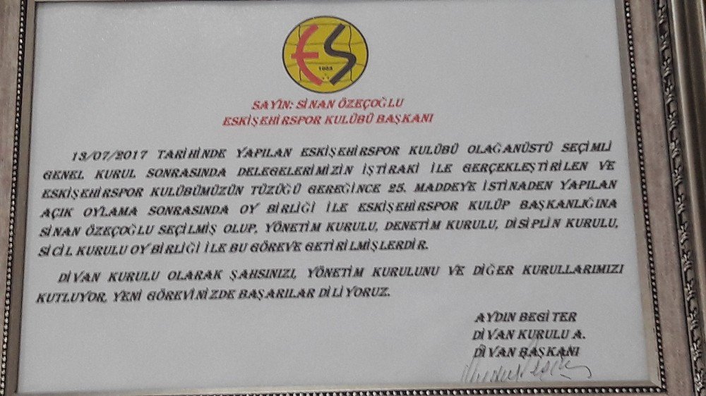 Eskişehirspor Başkanını Buldu