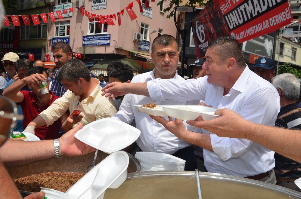 15 Temmuz Şehitleri İçin Etli Pilav İkramı