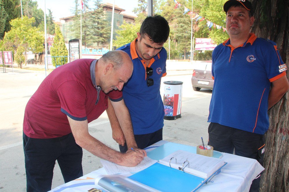 Afad Bilecik İl Müdürlüğü “O Kahraman Benim” Projesi Kapsamında Stant Kurdu