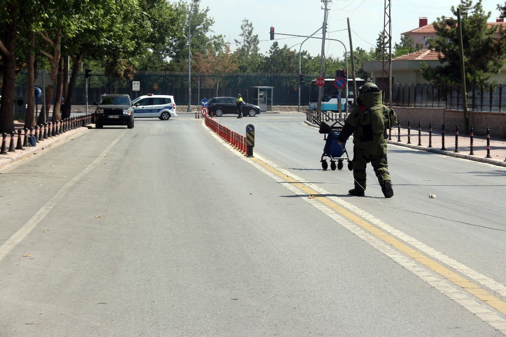 Konya’da Fünyeyle Patlatılan Şüpheli Çantadan Kıyafet Çıktı