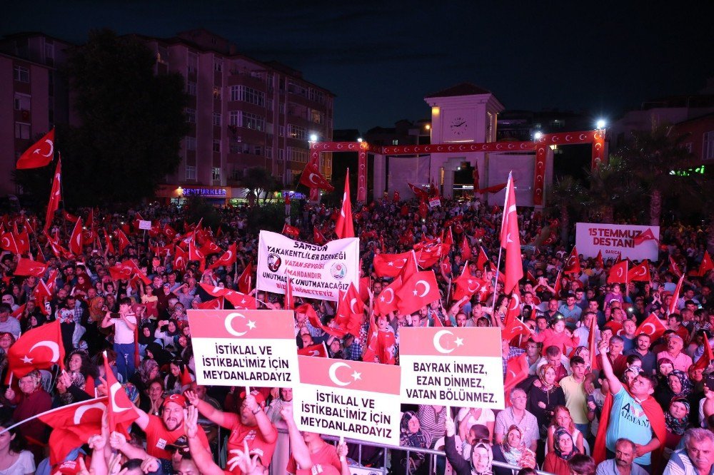 Darıca’da On Binler Demokrasi Nöbetinde Buluştu