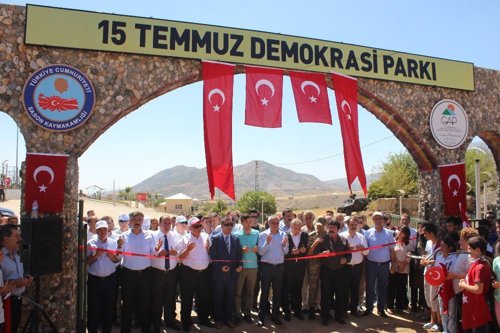 Sason’da 5 Temmuz Demokrasi Parkı Açıldı