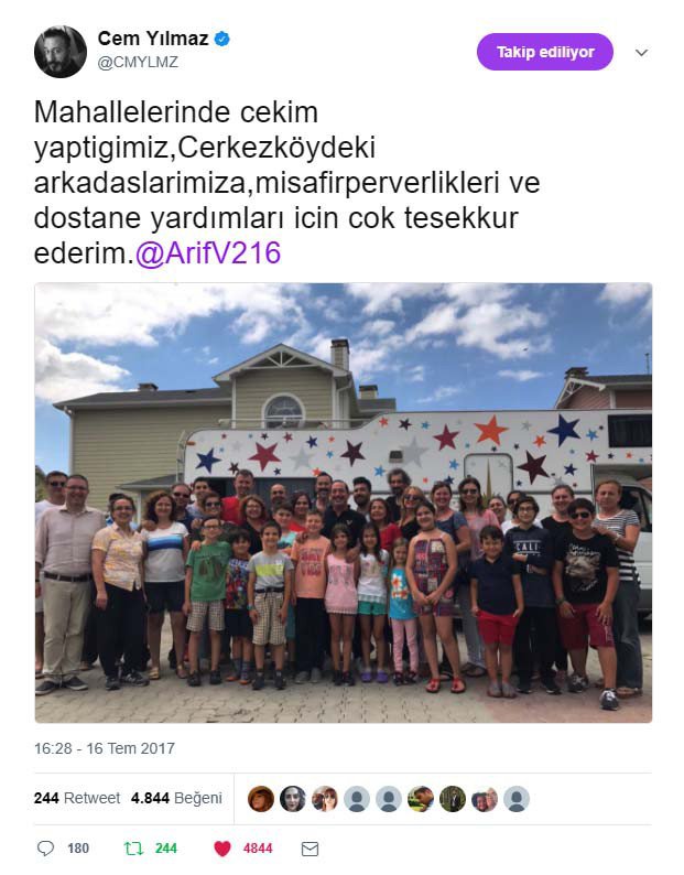 Arif V 216 Çerkezköy’de Çekiliyor