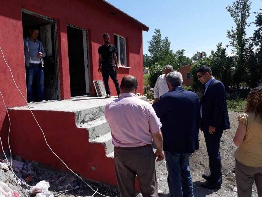 Kırçiçeği Köyü Taziye Evi İnşaatında Son Aşamaya Gelindi