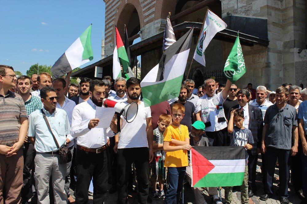 İsrail Edirne’de Protesto Edildi