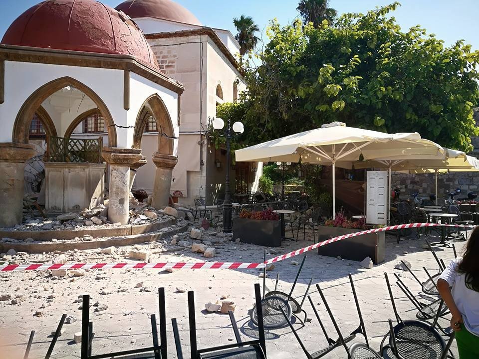 Kos Adası’ndaki Defterdar İbrahim Efendi Camii’nde Büyük Hasar