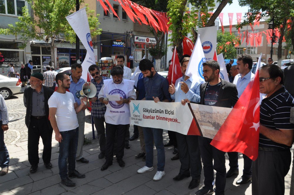 Memur Sen İsrail’i Protesto Etti