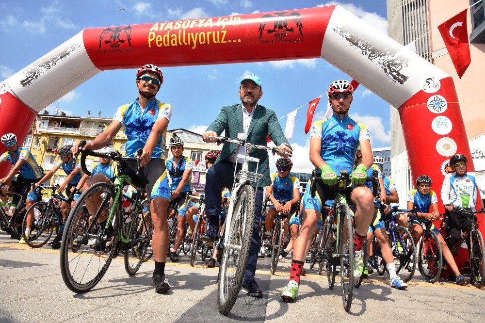 Başkan Doğan’dan “Ayasofya İçin Pedallıyoruz” Ekibine Destek