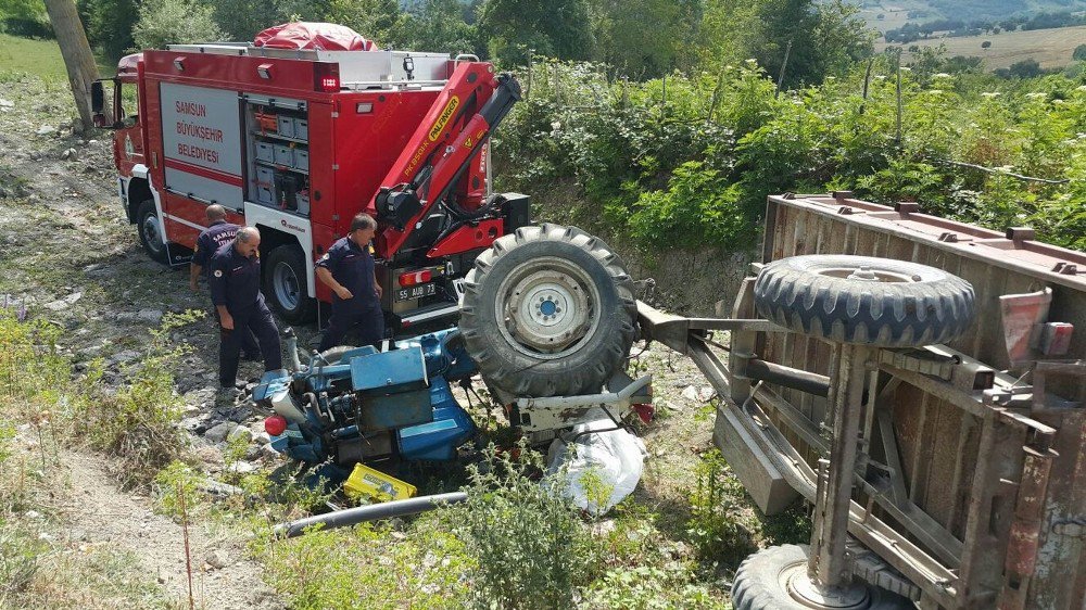 Samsun’da Traktör Devrildi: 1 Ölü, 1 Yaralı