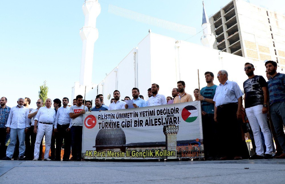 Mescid-i Aksa’nın İbadete Kapatılması Mersin’de Protesto Edildi