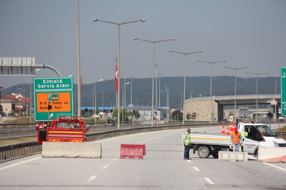 Tem Otoyolu İstanbul İstikametinde Çalışma Başladı