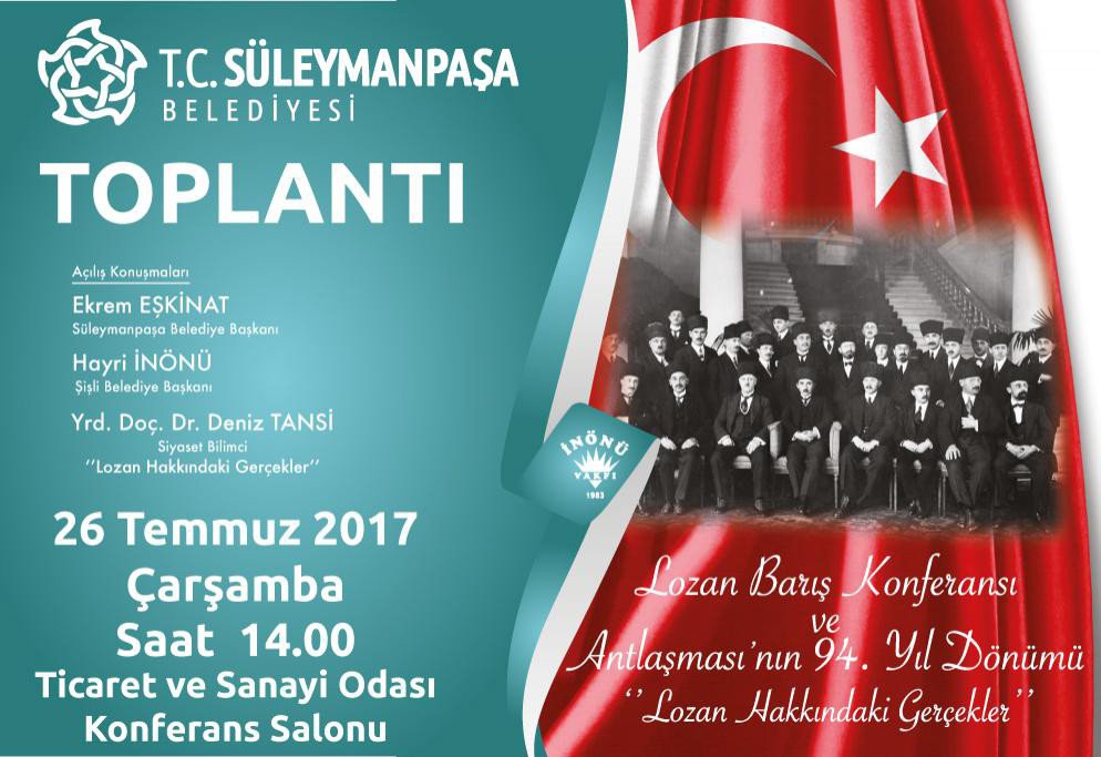 "Lozan Gerçekleri" Süleymanpaşa’da Gün Yüzüne Çıkacak