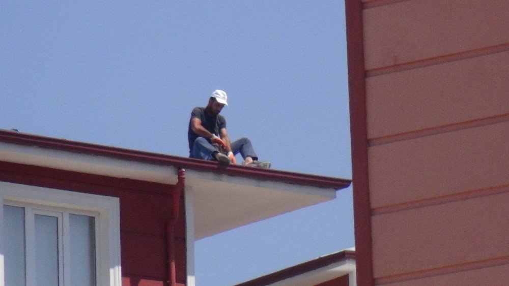 Çatıda Tehlikeli Çalışma