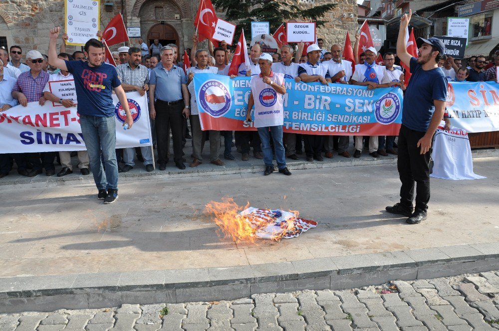 İsrail’in Mescid-i Aksa’da Müslümanlara Uyguladığı Şiddet Simav’da Protesto Edildi