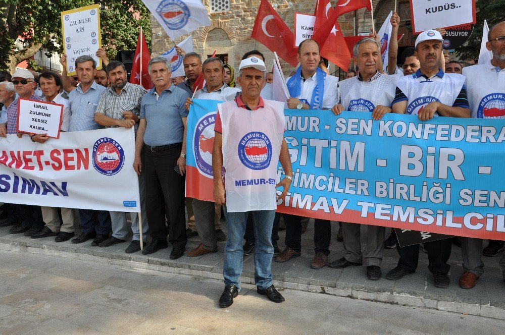 İsrail’in Mescid-i Aksa’da Müslümanlara Uyguladığı Şiddet Simav’da Protesto Edildi