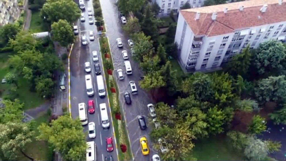 Ataköy Ve Aksaray’da Su Baskınları Havadan Görüntülendi