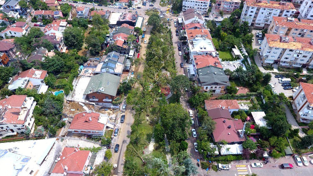 Koşuyolu Parkı’nda Fırtınanın Yıkımı Havadan Görüntülendi