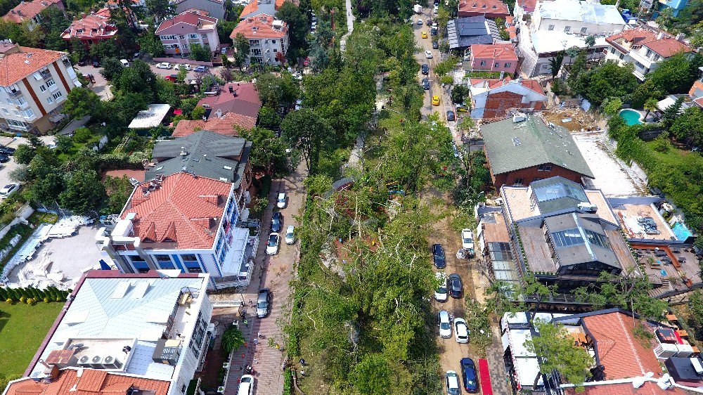 Koşuyolu Parkı’nda Fırtınanın Yıkımı Havadan Görüntülendi