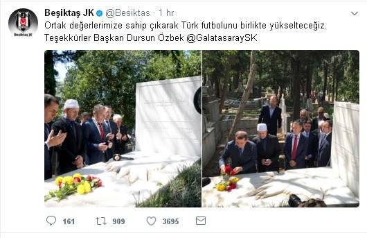 Beşiktaş’tan Dursun Özbek’e Teşekkür