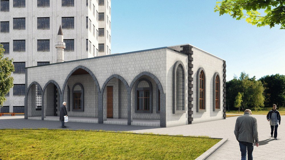 Medine-sami Elmacioğlu Camii Hızla Yükseliyor