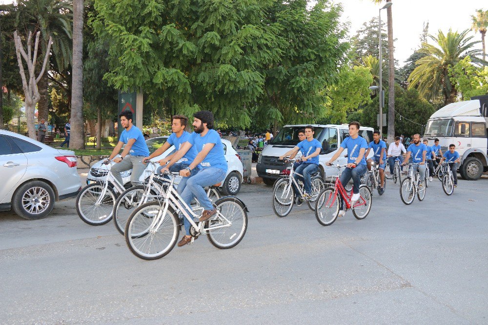 Ülkü Ocaklı Gençler Pedal Çevirerek Uyuşturucuya ’Hayır’ Dedi