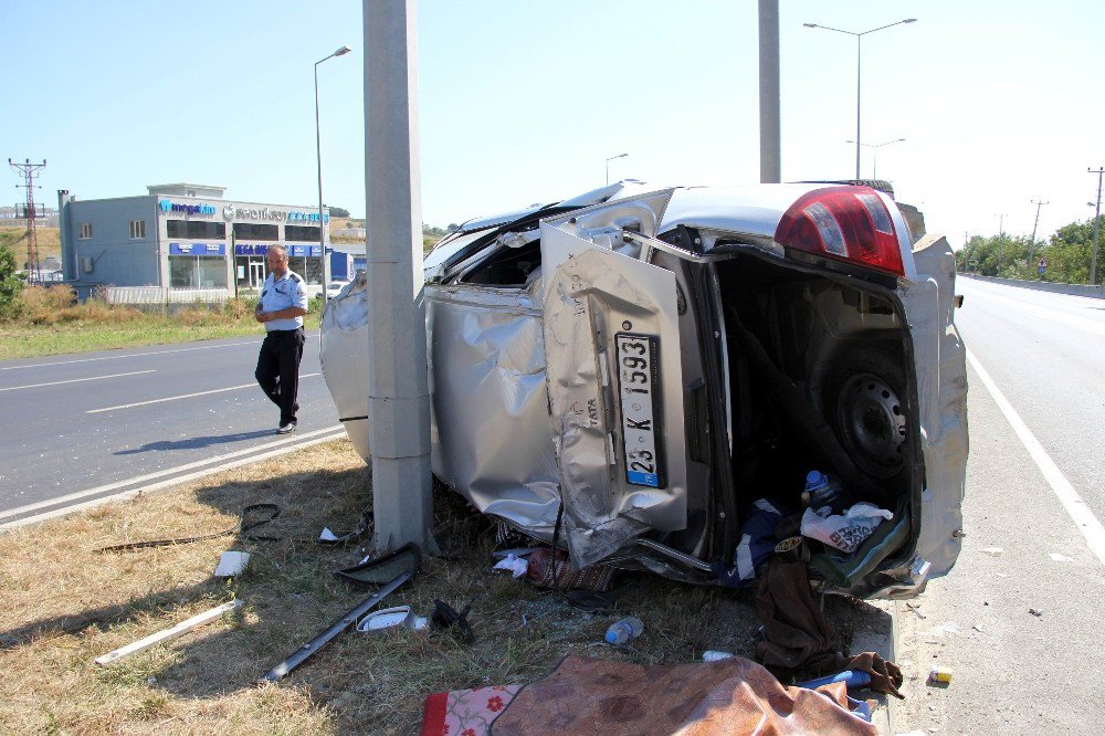 Samsun’da Tırın Çarptığı Otomobil Takla Attı: 1 Yaralı