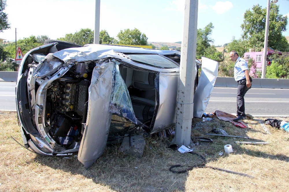 Samsun’da Tırın Çarptığı Otomobil Takla Attı: 1 Yaralı