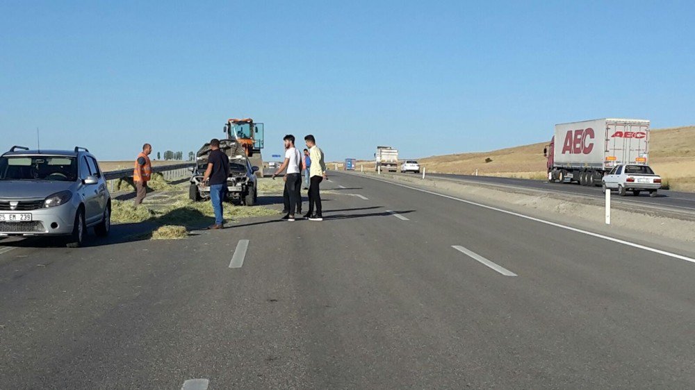 Aşkale’de İki Trafik Kazası, 1 Yaralı