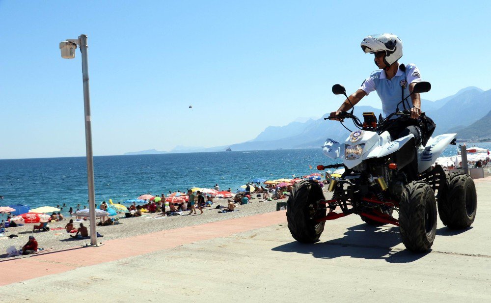 Antalya Sahillerinin Güvenliği Atv’li Polislere Emanet