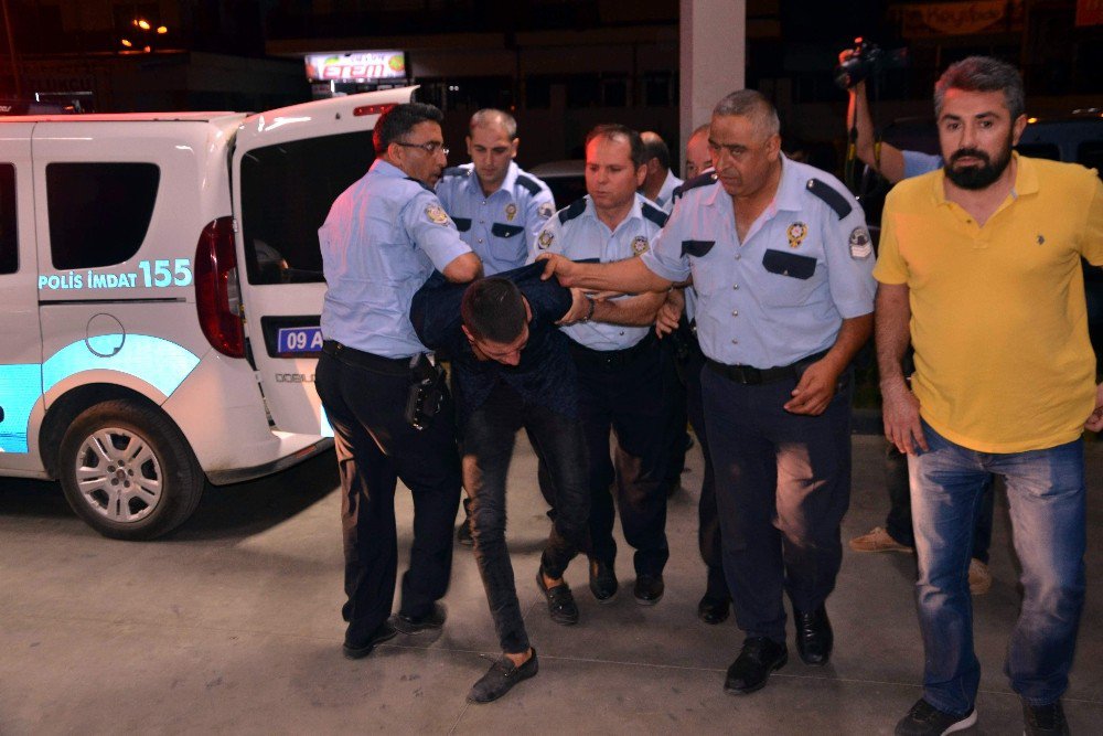 Polise Kafa Atan Şahıs Gözaltına Alındı