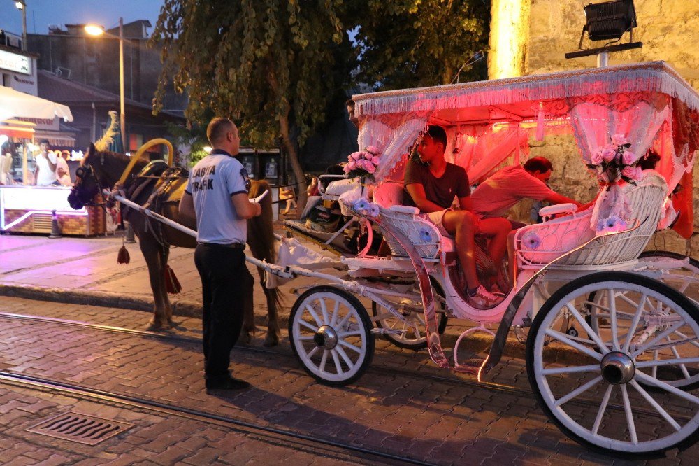 Antalya’da Faytonculara Sıkı Denetim