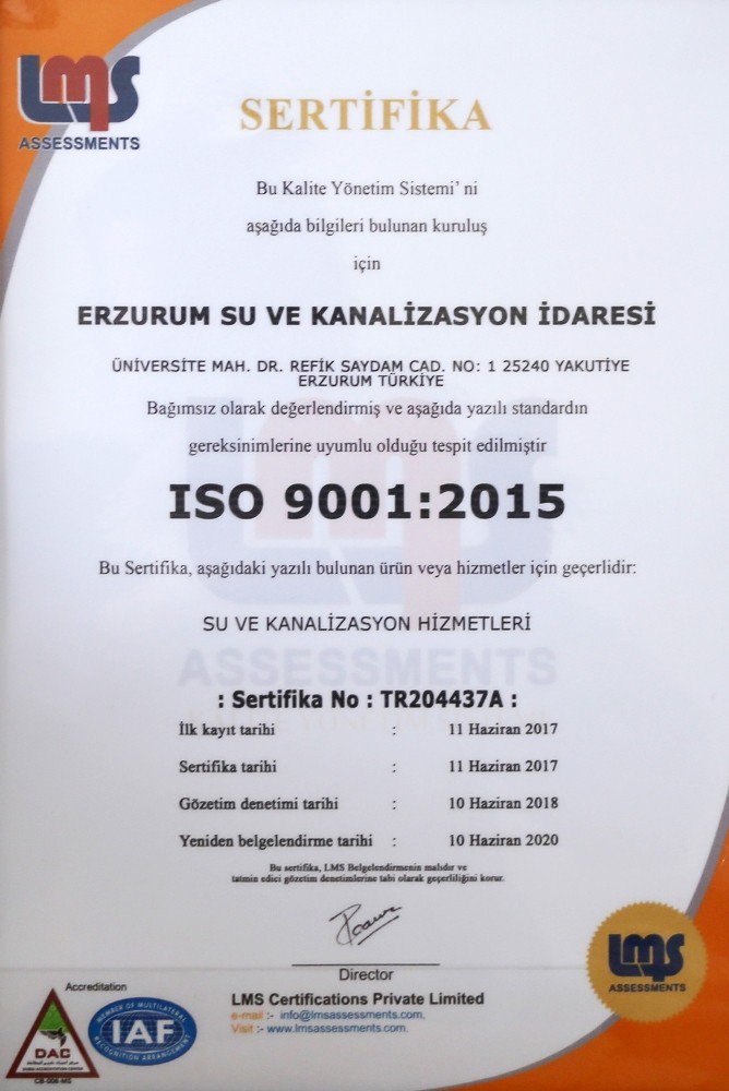 Eski Iso 9001 Kalite Yönetim Belgesi Aldı