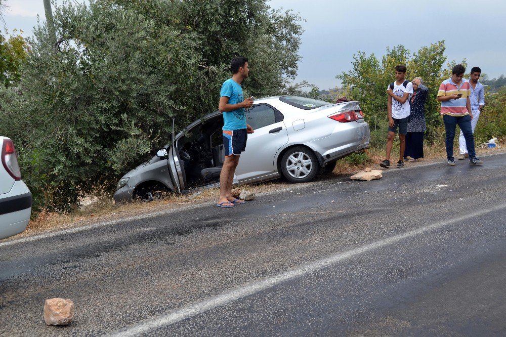 Karayoluna Sızan Motorin Kazalara Sebep Oldu