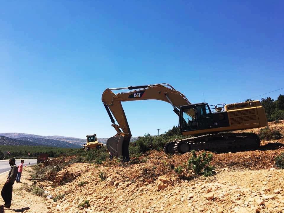 Korkuteli-Elmalı Duble yol yapımı başladı