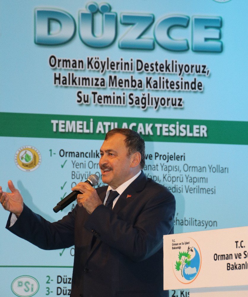 Bakan Eroğlu ve Özlü, Düzce’de 6 tesisin temel atma törenine katıldı