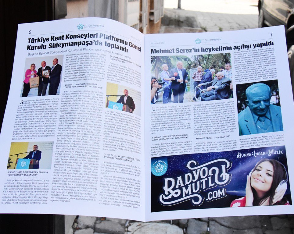 Süleymanpaşa Belediye Haber Gazetesi 35. sayısı ile her yerde