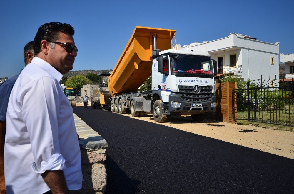 Bodrum’da asfalt çalışmaları devam ediyor