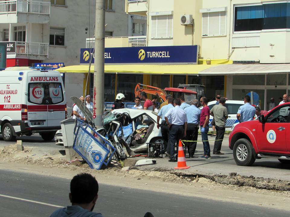 Finike’de trafik kazası: 1 ölü