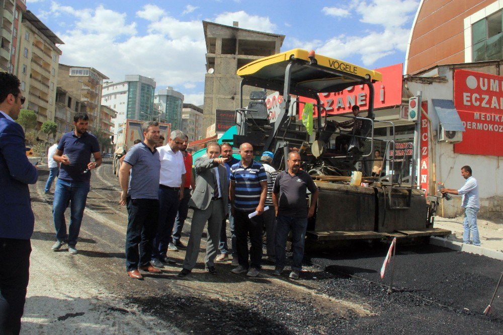 Hakkari’de yol asfaltlama çalışması