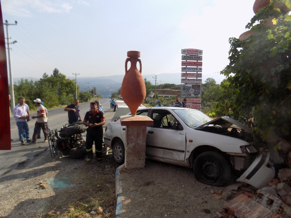 Motosiklete çarpmamak için hayatından oluyordu