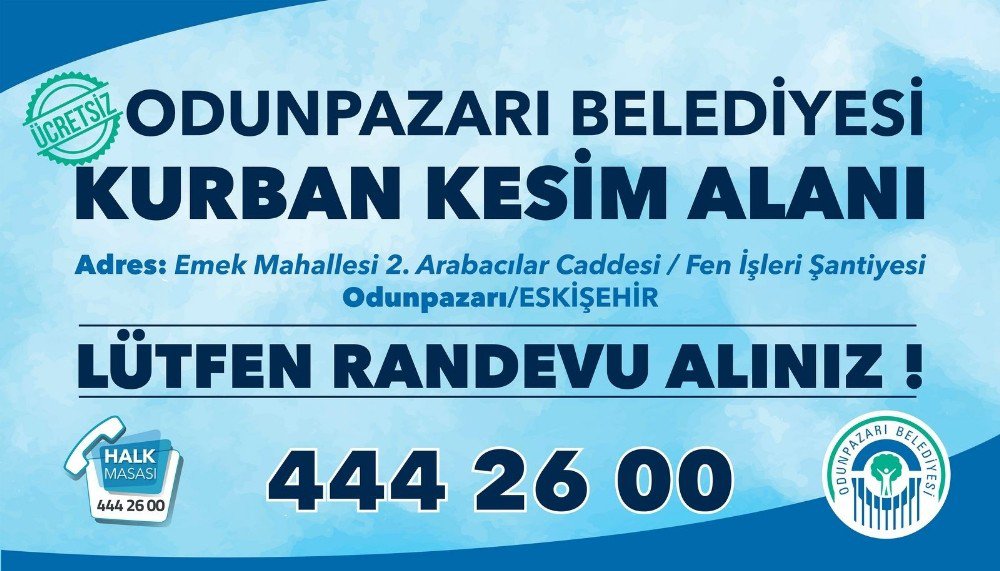 Odunpazarı’ndan ücretsiz kurban kesim hizmeti